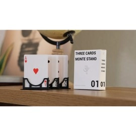 Three Cards Monte Stand RED (Gimmicks and Online Instruction) by Jeki Yoo