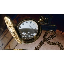 Infinity Pocket Watch V3 - Gold Case White Dial / STD Version (Gimmick and Online Instructions) by Bluether Magic