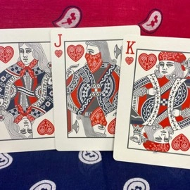 Gilded Bicycle Bandana (Red) Playing Cards