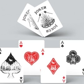 Spielkarten Bonfires Green (includes Card Magic Course) by Adam Wilber and Vulpine