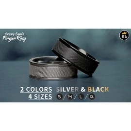 Hanson Chien Presents Crazy Sam's Finger Ring BLACK / SMALL (Gimmick and Online Instructions) by Sam Huang
