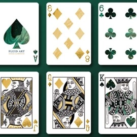 Spielkarten Fluid Art Green (Luxury Edition) Playing Cards