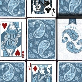 Spielkarten Marked Paisley Ton sur Ton Poudre Blue Playing Cards