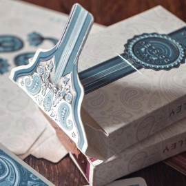 Spielkarten Marked Paisley Ton sur Ton Poudre Blue Playing Cards