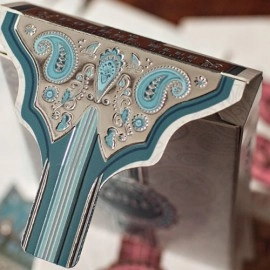 Spielkarten Marked Paisley Ton sur Ton Poudre Blue Playing Cards