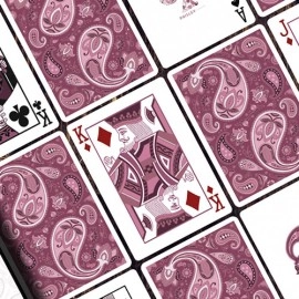 Spielkarten Marked Paisley Ton sur Ton Poudre Rouge Playing Cards