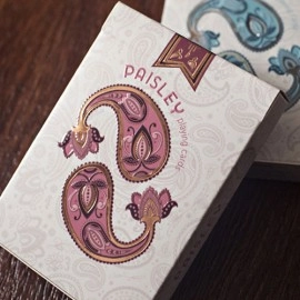 Spielkarten Marked Paisley Ton sur Ton Poudre Rouge Playing Cards