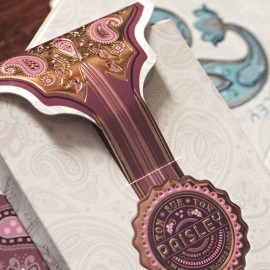 Spielkarten Marked Paisley Ton sur Ton Poudre Rouge Playing Cards