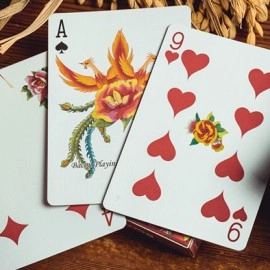 Spielkarten Phoenix and Peony (Red) Playing Cards by Bacon Playing Card Company