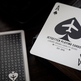 Spielkarten Lounge Edition Unmarked (Tarmac Black) by Jetsetter Playing Cards
