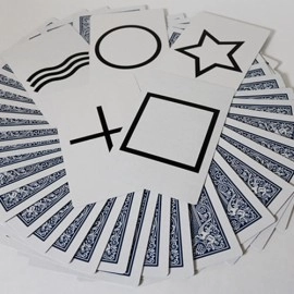 Bicycle Jumbo ESP 50 Cards Blue (10 of each Square, Wavy Lines, Star, Circle and Cross) by Murphy's Magic