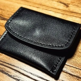 The Cowhide Coin Wallet (Black) by Bacon Magic