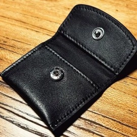 The Cowhide Coin Wallet (Black) by Bacon Magic