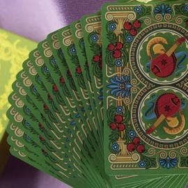 Eneida: Love (Green) Playing Cards