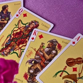 Eneida: Love (Green) Playing Cards