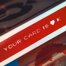 Spielkarten Limited Holographic Edition Surprise Deck V5 (Red) Playing cards by Bacon Playing Card Company