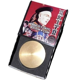 Marcel's Okito Box DOLLAR SIZE (Gimmicks and Online Instructions) by Marcelo Manni