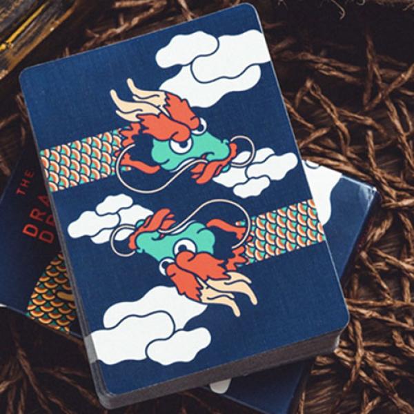 The Dragon (Blue Gilded) Playing Cards