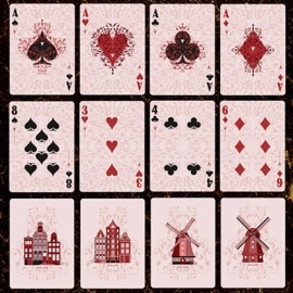 Spielkarten Grand Tulip Red Gilded Playing Cards