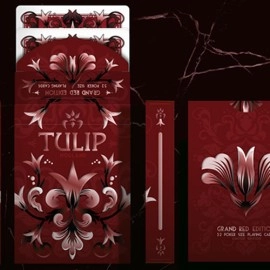 Spielkarten Grand Tulip Red Gilded Playing Cards