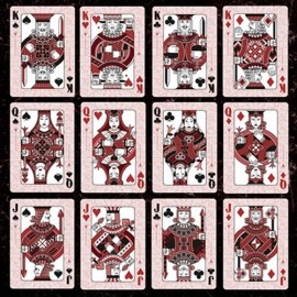 Spielkarten Grand Tulip Red Gilded Playing Cards