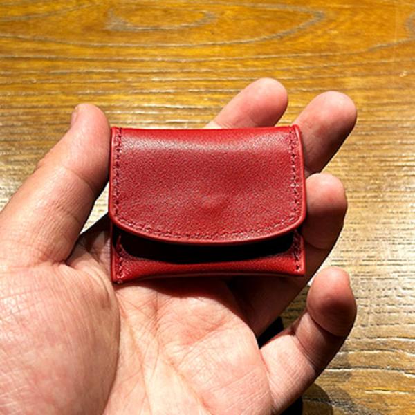 The Cowhide Coin Wallet (Red) by Bacon Magic