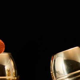 Cups and Balls Set (Brass With Black Matt Inner) by Bluether Magic and Raphael