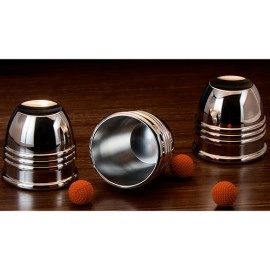 Cups and Balls Set (Stainless-Steel) by Bluether Magic and Raphael
