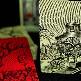Spielkarten FULTON'S Day Of The Dead Green Edition Playing Cards