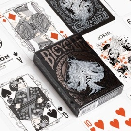 Spielkarten Bicycle Dragon Black Playing Cards by US Playing Card Co