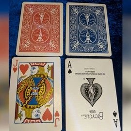 Magnetic Card - Bicycle Cards (2 Per Package) Double Face Cards by Chazpro