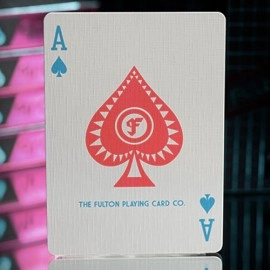 Spielkarten FULTONS Arcade TRON Edition Pink and Blue Foil Playing Cards