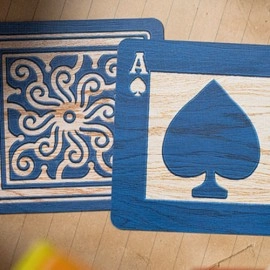 Spielkarten Alphabet Blocks (Blue) Playing Cards by Kings Wild Project