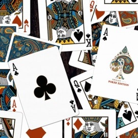 Spielkarten Plastic Paisley Poker Blue Playing Cards by Dutch Card House Company