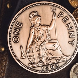 Bacon Jumbo Coin (English Penny) by Bacon Magic