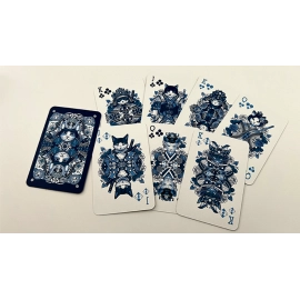 Spielkarten Neko Samurai (Mini Blue) Playing Cards