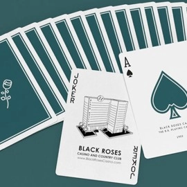 Spielkarten Black Roses Casino V4 Playing Cards