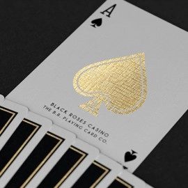 Spielkarten Gold Foil Black Roses Casino Playing Cards