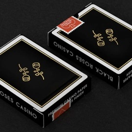 Spielkarten Gold Foil Black Roses Casino Playing Cards