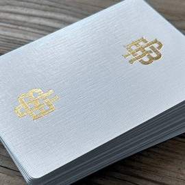 Gold Foil Monogram Playing Cards
