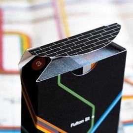 Spielkarten BLACK EDITION FULTON STREET MTA PLAYING CARDS (1972 VIGNELLI MAP EDITION)