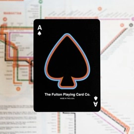 Spielkarten BLACK EDITION FULTON STREET MTA PLAYING CARDS (1972 VIGNELLI MAP EDITION)