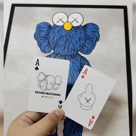 Spielkarten Kaws Seeing / Watching Black Edition Playing Cards