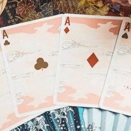 Spielkarten The Great Wave off Kanagawa V3 (Autumn Maple / Peachy Pink) Playing Cards