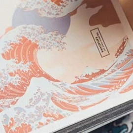 Spielkarten The Great Wave off Kanagawa V3 (Autumn Maple / Peachy Pink) Playing Cards