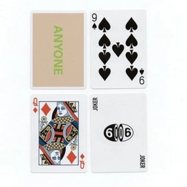 Spielkarten Beige/Green Cap Logo ANYONE Playing Cards