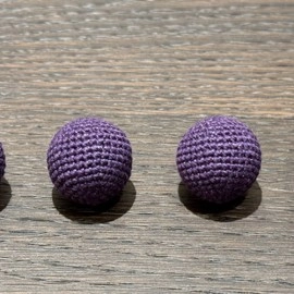 Shining Crochet Balls (Dark Purple) by JT Magic
