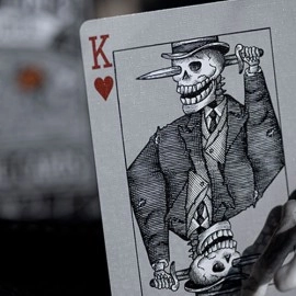 Spielkarten FULTONS OCTOBER TOMBSTONE GREY PLAYING CARDS