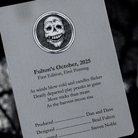 Spielkarten FULTONS OCTOBER TOMBSTONE GREY PLAYING CARDS