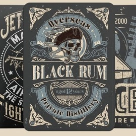 Spielkarten Black Rum Playing Cards
